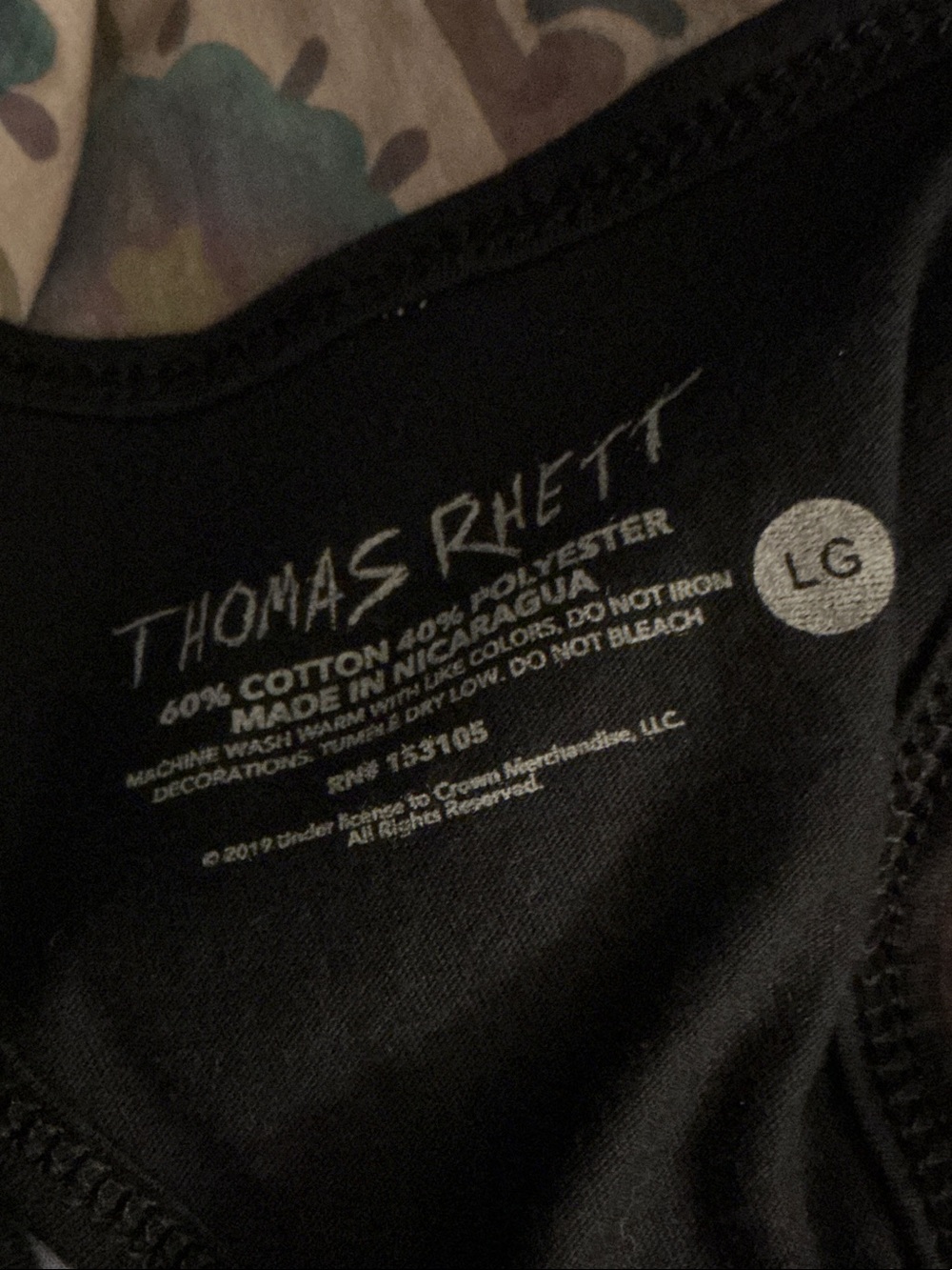 Thomas Rhett Black Graphic Racerback Tank Top - Picture 4 of 4